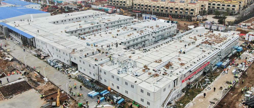 Das „Huoshenshan“ Krankenhaus steht in Wuhan, der zentralchinesischen Provinz Hubei.