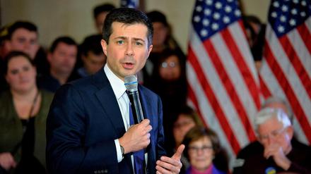 US-Demokrat Pete Buttigieg am Donnerstag in New Hampshire.