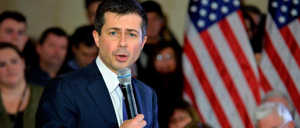 US-Demokrat Pete Buttigieg am Donnerstag in New Hampshire.