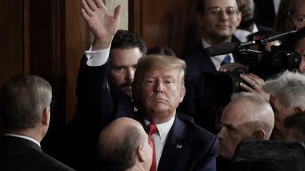 US-Präsident Donald Trump im Kongress bei seiner Rede zur Nation.