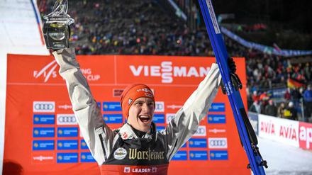 Stephan Leyhe nach seinem ersten Sieg im Weltcup.
