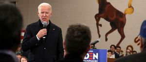 Joe Biden bei einer Wahlkampfveranstaltung in New Hampshire. 