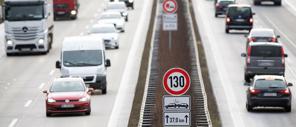 Die A10 bei Rangsdorf in Brandenburg.