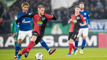Pascal Köpke (vorne) war bei Hertha lange außen vor. 
