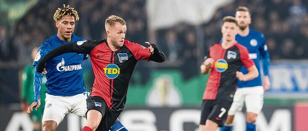 Pascal Köpke (vorne) war bei Hertha lange außen vor. 