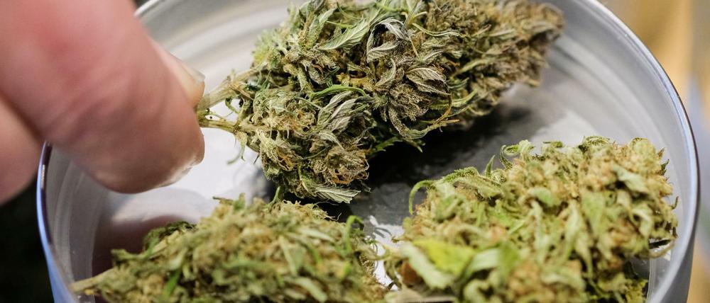 Mit Marihuana erwischt.