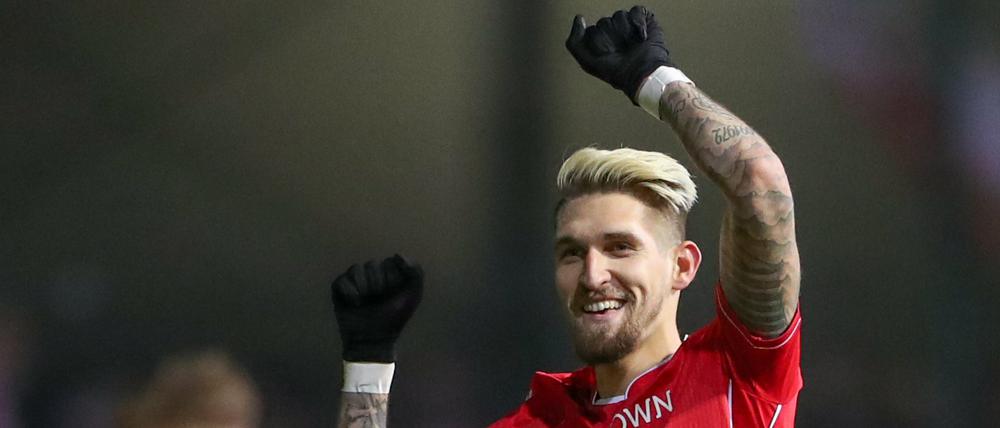 Der Siegtorschütze. Robert Andrichs Tor bringt den 1. FC Union in die nächste Runde.