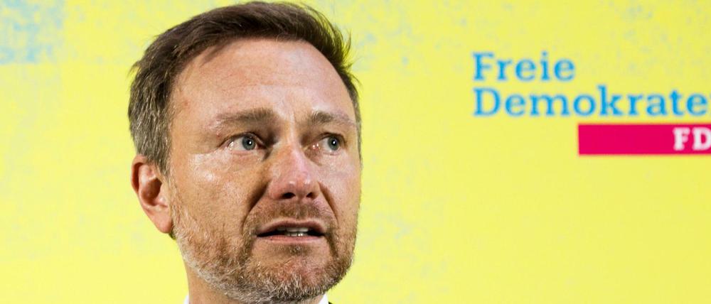 Christian Lindner, Parteivorsitzender der FDP und Fraktionsvorsitzender im Bundestag, ist aktuell auf dem Weg nach Erfurt.