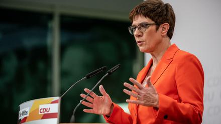 Annegret Kramp-Karrenbauer (CDU), CDU-Bundesvorsitzende, am Freitag in Berlin.