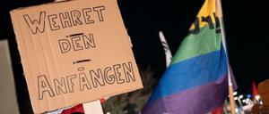 Nach der Wahl in Thüringen kam es auch in Hannover zu einer Mahnwache.