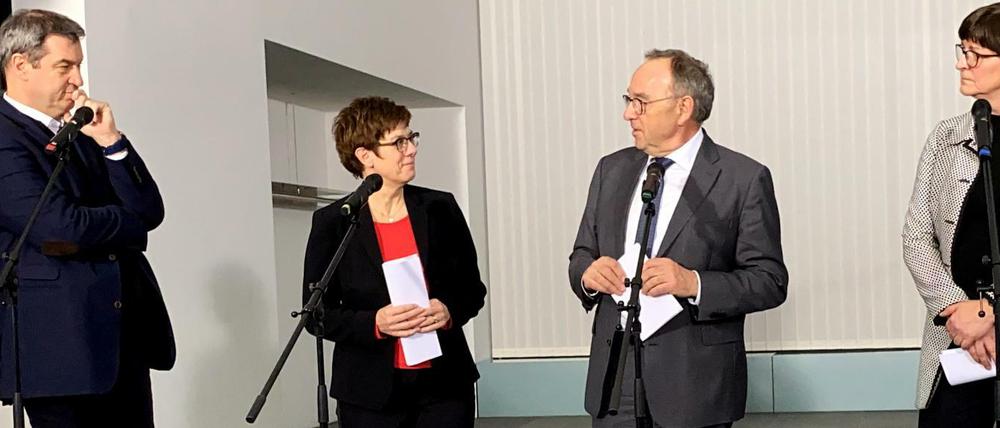 Die vier Parteichefs der Groko.