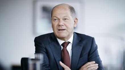 Bundesfinanzminister Olaf Scholz, SPD, in seinem Buero im Finanzministerium.