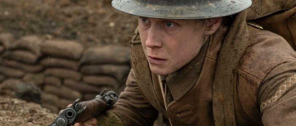 George MacKay als Schofield in einer Szene des Films "1917".