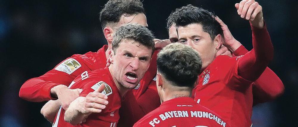 Jubel, Jubel, Heiterkeit. Beim FC Bayern läuft es deutlich besser als noch in der Hinrunde.