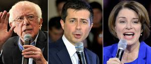 Die Gewinner in New Hampshire: Bernie Sanders, Pete Buttigieg und Amy Klobuchar 