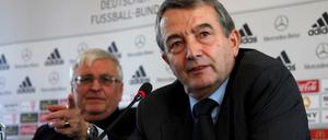 Da war alles noch gut. Theo Zwanziger und Wolfgang Niersbach 2011.