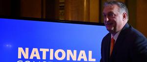 Unter seinesgleichen. Ungarns Ministerpräsident bei der in Rom ausgerichteten Konferenz der amerikanischen National Conservatism-Bewegung, zu der sich Anfang Februar rechtsgerichtete Kräfte versammelten.