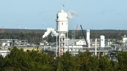 Leuchtturm in der Lausitz.  BASF betreibt in Schwarzheide bereits ein Chemiewerk, in dem 3500 Menschen arbeiten. Nun soll dort die Zellenproduktion starten.