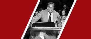 Was für ein „Coop“: Gary Cooper fährt 1953 durch West-Berlin zum Filmfestival, nachdem man ihn für verschollen hielt.
