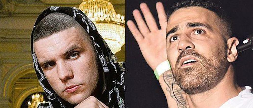 Stress unter Rappern. Fler (l.) soll sich vor Gericht verantworten, Bushido fühlt sich von ihm beleidigt.