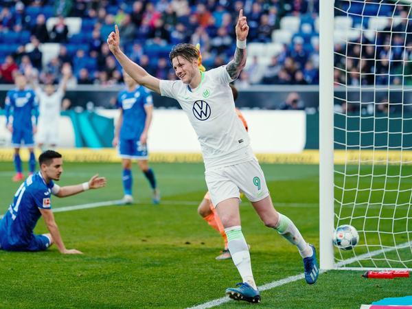 Aller guten Dinge sind drei: Wout Weghorst schoss Wolfsburg zum Sieg.