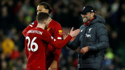 Läuft bei ihnen. Der FC Liverpool ist in der Premier League weiterhin nicht zu stoppen.