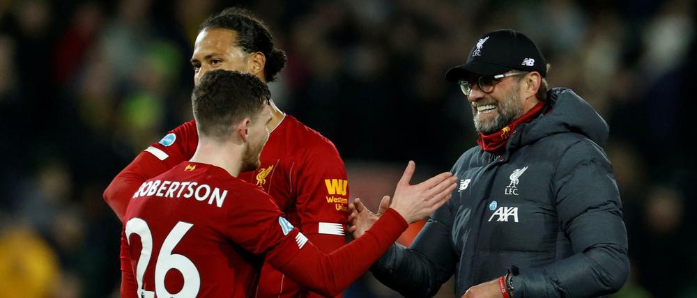 Läuft bei ihnen. Der FC Liverpool ist in der Premier League weiterhin nicht zu stoppen.