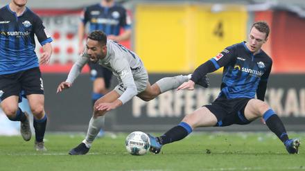 Angekommen und engagiert. Matheus Cunha belebte Herthas Spiel bei seinem Debüt sichtlich.