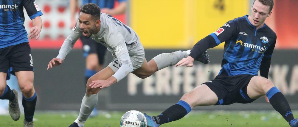 Angekommen und engagiert. Matheus Cunha belebte Herthas Spiel bei seinem Debüt sichtlich.