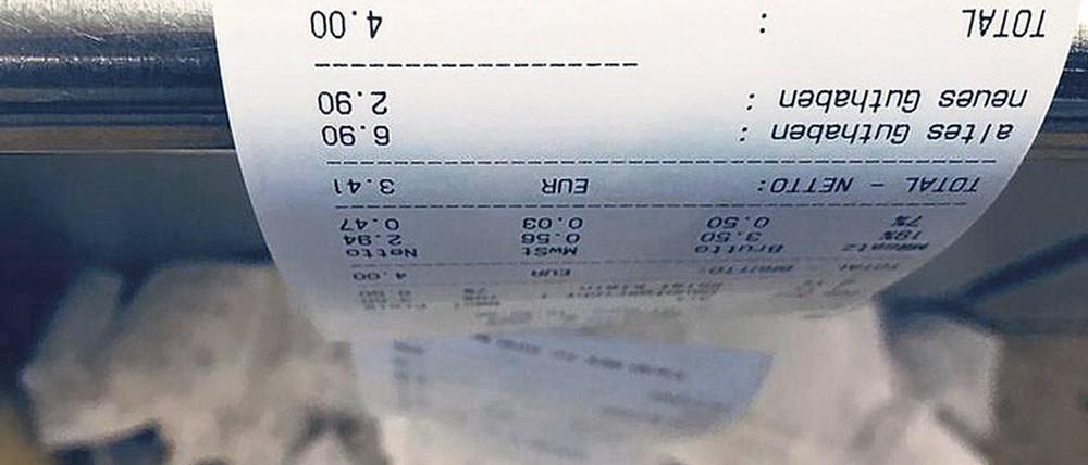Bon Voyage. Wenn alle Händler mit neuen digitalen Kassen ausgerüstet sind, muss der Bon nicht mehr zwingend ausgedruckt werden.