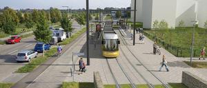 So sieht die BVG die neue Strecke in einer Computersimulation.