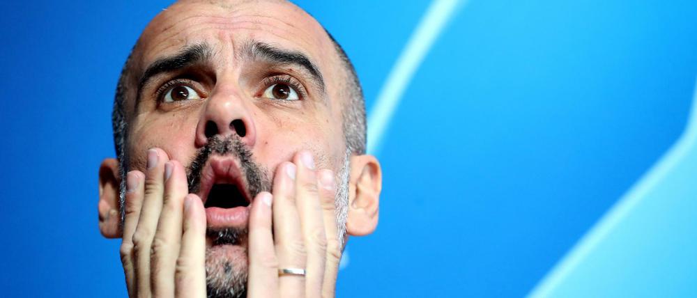 Not amused: Pep Guardiola, Trainer von Manchester City.
