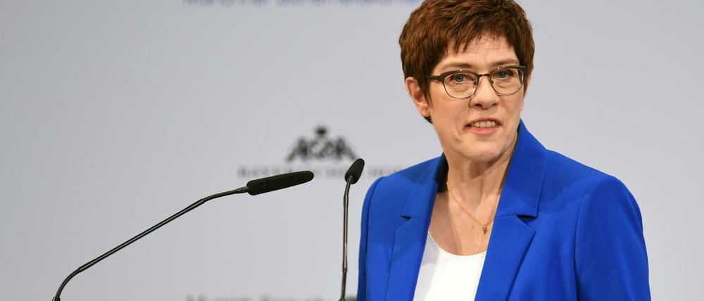 Verteidigungsministerin Annegret Kramp-Karrenbauer (CDU) bei der Münchner Sicherheitskonferenz. Den Parteivorsitz will sie loswerden.
