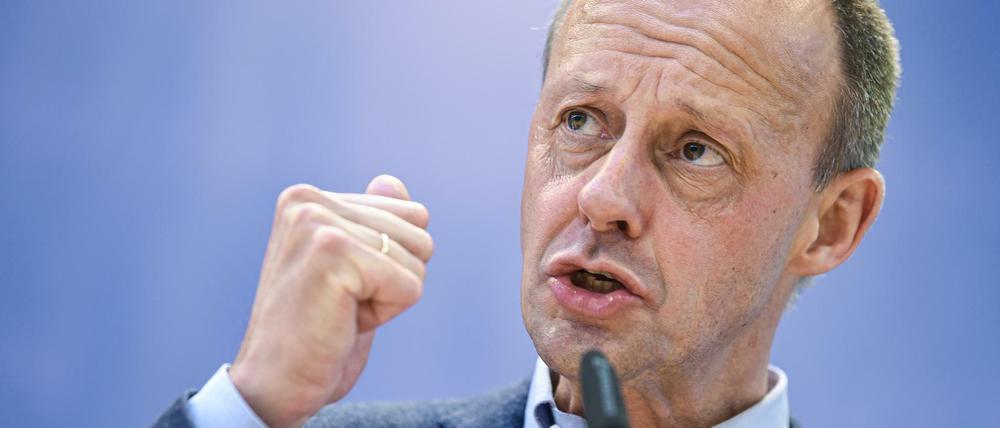 Friedrich Merz spricht beim Landestag der Jungen Union (JU) Baden-Württemberg.
