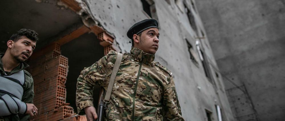 Kämpfer der international anerkannten Regierung (GNA) in Libyen 