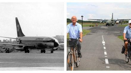 Links die Landshut, rechts das Museum in Berlin-Spandau.