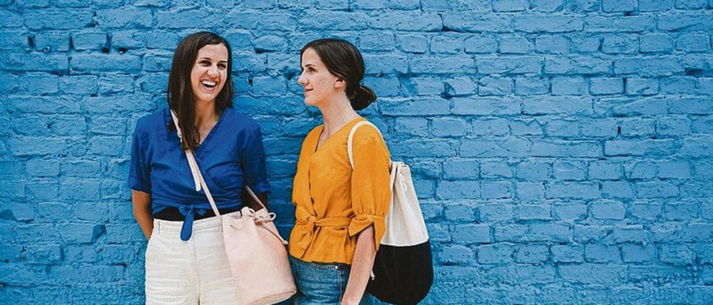 Caroline Marine und Valérie Hebel, Inhaberinnen der Berliner Modefirma Marin &amp; Marine. 