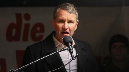 AfD-Rechtsaußen Björn Höcke bei einer Veranstaltung von Pegida in Dresden.