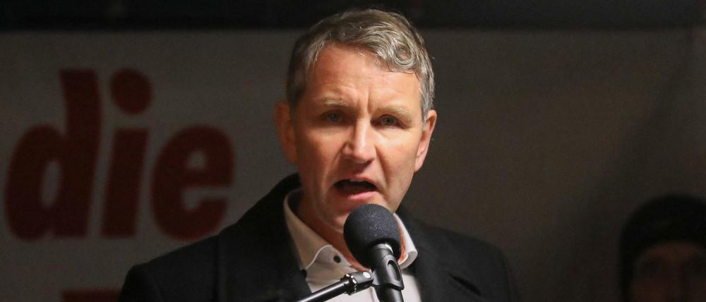 AfD-Rechtsaußen Björn Höcke bei einer Veranstaltung von Pegida in Dresden.