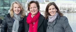 Wahlkampfauftritt am Jungfernstieg: Linda Teuteberg, Anne von Treuenfels-Frowein, Katja Suding (v.l.n.r.).