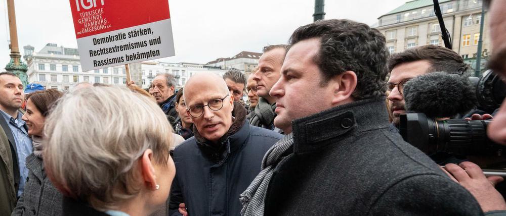 SPD-Vize Hubertus Heil bei einer Gedenkveranstaltung in Hamburg