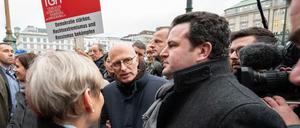 SPD-Vize Hubertus Heil bei einer Gedenkveranstaltung in Hamburg