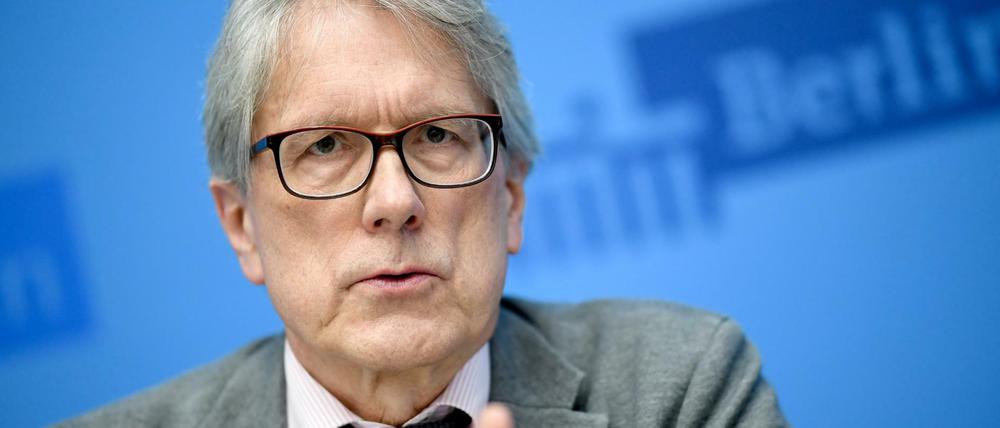 Matthias Kollatz (SPD), Berliner Finanzsenator, auf der Pressekonferenz des Berliner Senats am Dienstag.