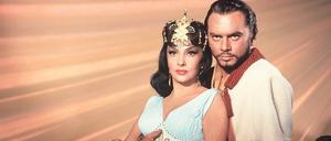 Gina Lollobrigida und Yul Brynner in „Salomon und die Königin von Saba“. 