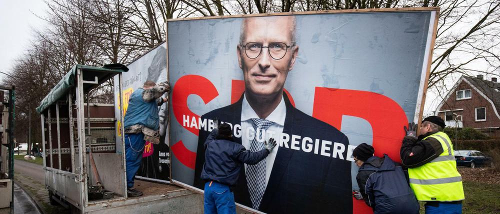 Abgeräumt: Die SPD ist in Hamburg trotz Stimmenverlusten stärkste Partei geblieben.