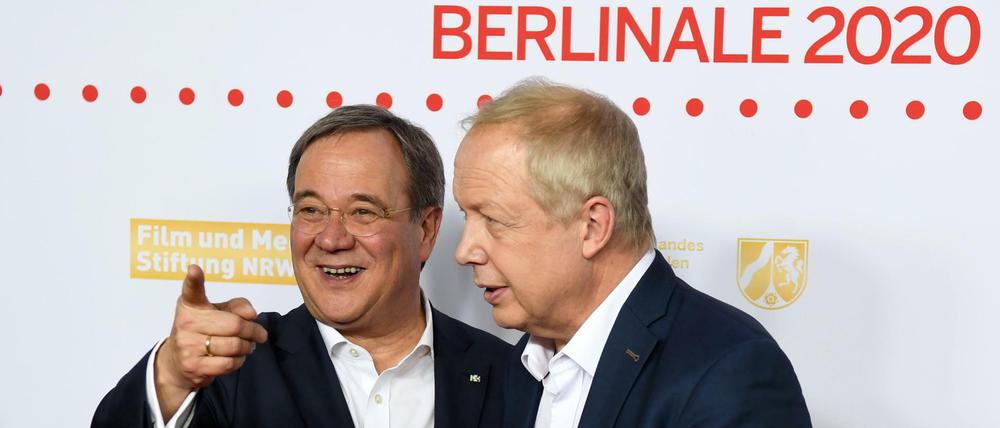 Da geht's lang: Ministerpräsident Armin Laschet (CDU) und Tom Buhrow (r), Intendant des WDR.