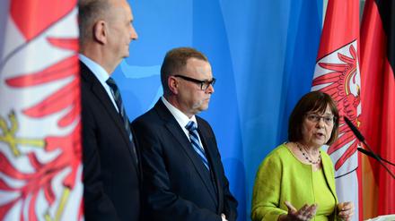 Pressekonferenz in Potsdam zu 100 Tagen Kenia-Koalition. 