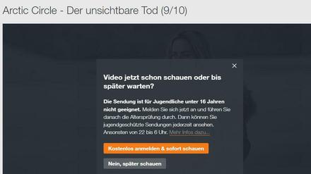 Das ZDF möchte eine Altersprüfung, dann kann jeder Inhalt jederzeit genutzt werden.