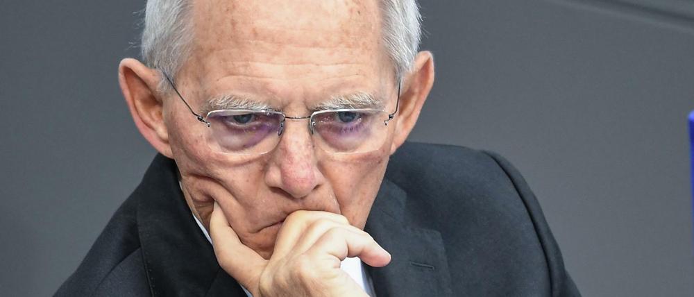 Bundestagspräsident Wolfgang Schäuble (CDU) leitet die 146. Sitzung des Bundestages am 13.02.2020.