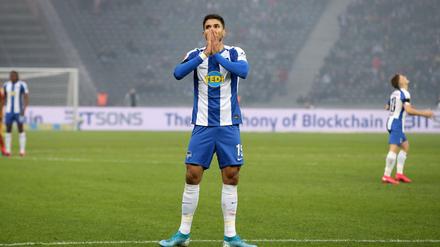 Wo ist das Loch, in dem ich verschwinden kann? Herthas Marko Grujic nach dem Spiel.